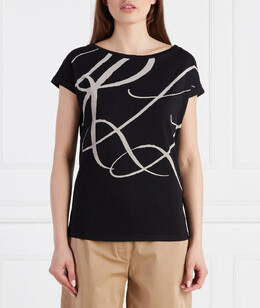Lauren Ralph Lauren: Чёрная футболка 