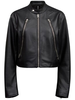 MM6 Maison Margiela: Кожаная куртка 