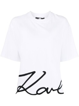 Karl Lagerfeld: Хлопковая футболка  Signature