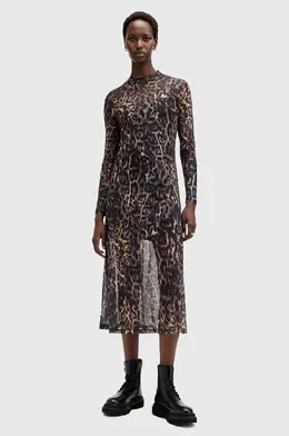Allsaints: Коричневое платье 