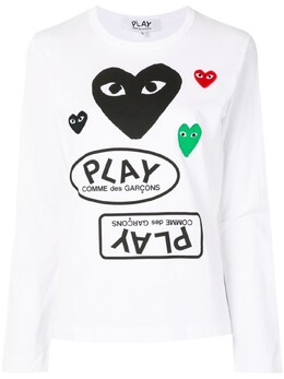 Comme Des Garçons Play: Футболка с длинным рукавом 