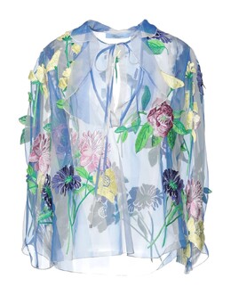 Blumarine: Топ с вышивкой 
