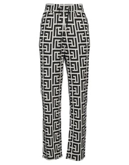 Balmain: Чёрные брюки 