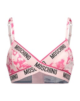 Moschino: Розовый бюстгальтер 