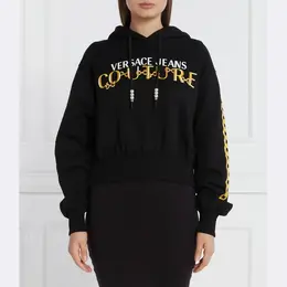 Versace: Чёрная толстовка 