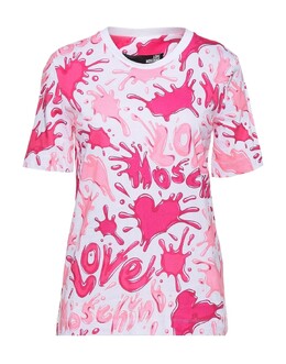 Moschino: Розовая футболка 