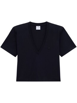 Courreges: Чёрная футболка 