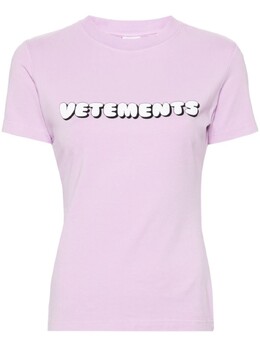 Vetements: Фиолетовая футболка 
