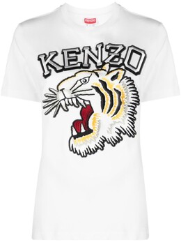 Kenzo: Белая футболка 