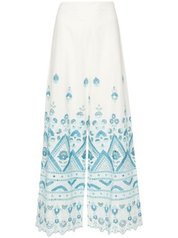 Etro: Брюки с вышивкой 