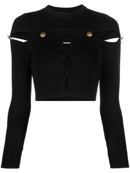 Versace Jeans Couture: Короткий топ 