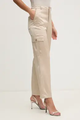 DKNY: Бежевые брюки 