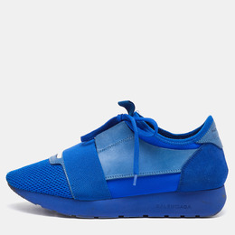 Balenciaga: Голубые кроссовки  Race Runner