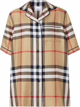 Burberry: Шёлковая рубашка  Vintage Check