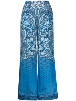 Alberta Ferretti: Брюки с принтом 