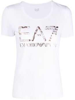 EA7 Emporio Armani: Белая футболка 