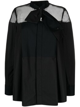 Sacai: Чёрная рубашка 