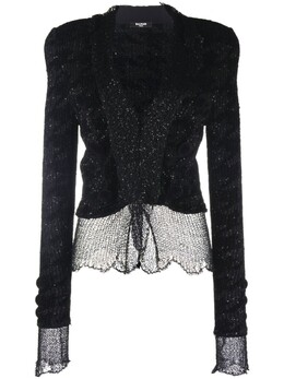Balmain: Прозрачный жакет 