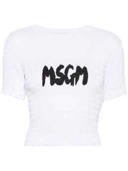 MSGM: Белая футболка 