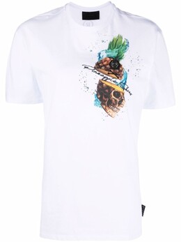 Philipp Plein: Белая футболка  Pineapple Skies