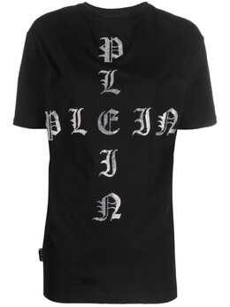 Philipp Plein: Чёрная футболка  Gothic Plein