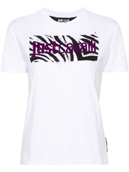 Just Cavalli: Белая футболка 