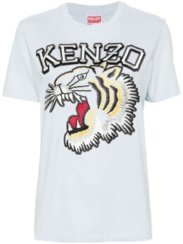 Kenzo: Синяя футболка 