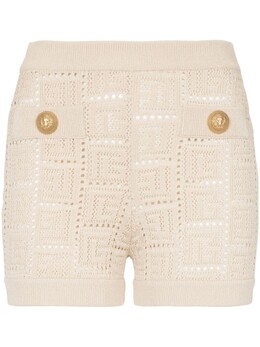 Balmain: Шорты в сетку 