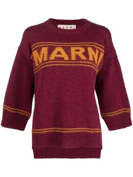 Marni: Красный свитер 
