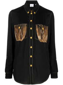 Burberry: Чёрная рубашка 