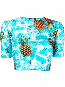 Philipp Plein: Короткая футболка  Pineapple Skies