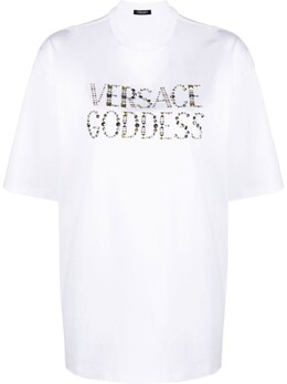 Versace: Футболка с принтом 