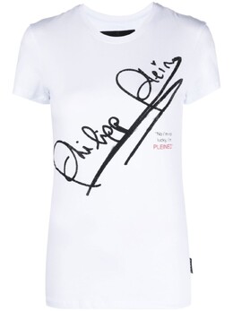 Philipp Plein: Белая футболка  Signature