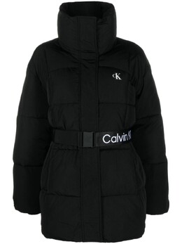 Calvin Klein Jeans: Пуховик с поясом 