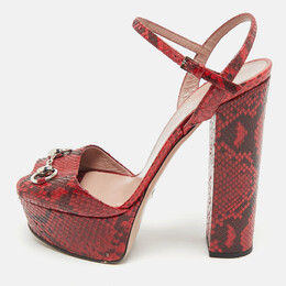 Gucci: Красные сандалии  Horsebit