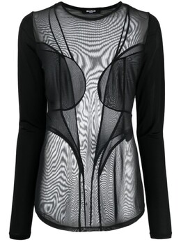 Balmain: Чёрный топ 