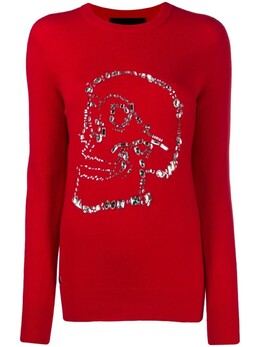 Philipp Plein: Красный свитер  Skull