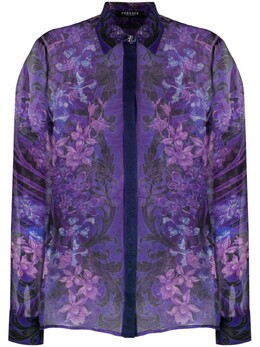 Versace: Шифоновая рубашка 