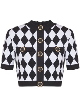 Balmain: Жаккардовый топ 