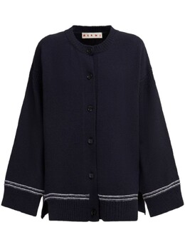 Marni: Синий кардиган 