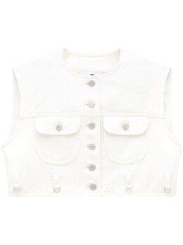 Courreges: Белый жилет 