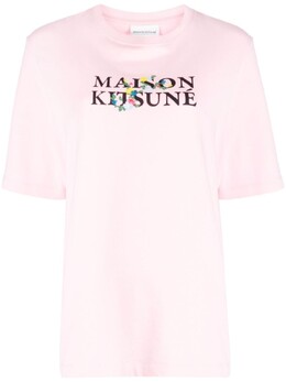 Maison Kitsuné: Розовая футболка 