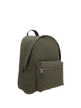 Gucci: Зелёный рюкзак  GG