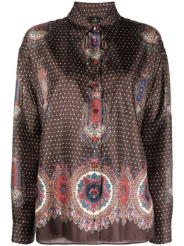 Etro: Шёлковая рубашка 