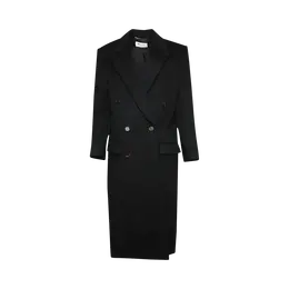 Saint Laurent: Двубортное пальто 