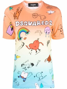 Dsquared2: Оранжевая футболка 