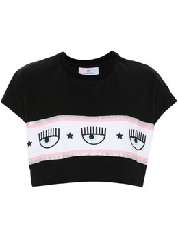 Chiara Ferragni: Короткая футболка  Logomania