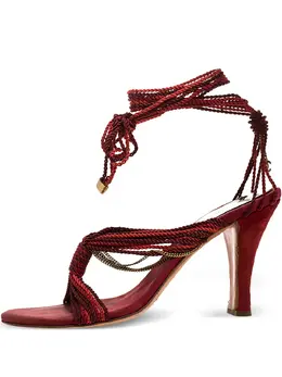 CHANEL Pre-Owned: Красные сандалии 