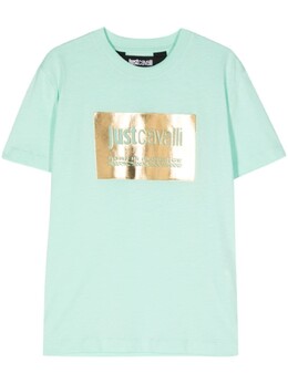 Just Cavalli: Зелёная футболка 