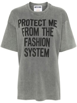 Moschino: Футболка с надписями 